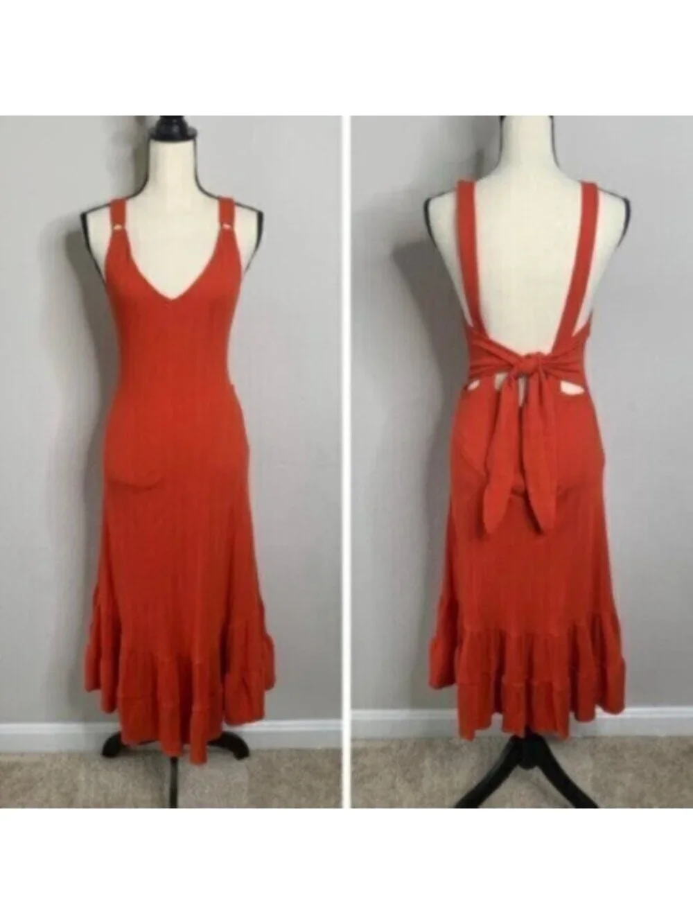 Free People Into You Orange Midi/Maxi Dress - Picture 4 of 14